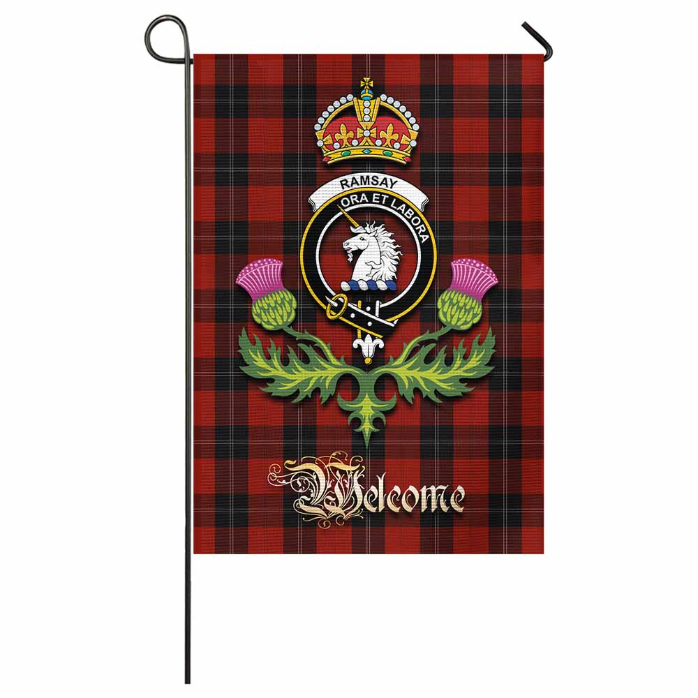 Ramsay Tartan Family Crest Garden Flag Royal Thistle Welcome Style - Tartan Vibes Clothing