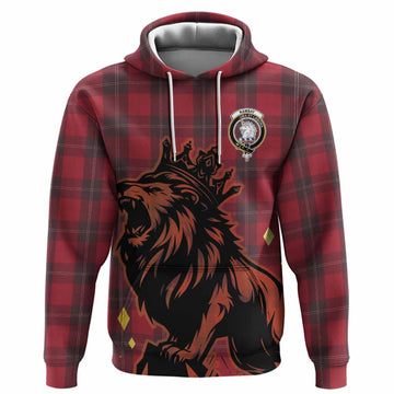 Ramsay Tartan Family Crest Hoodie Crowned Lion Roaring