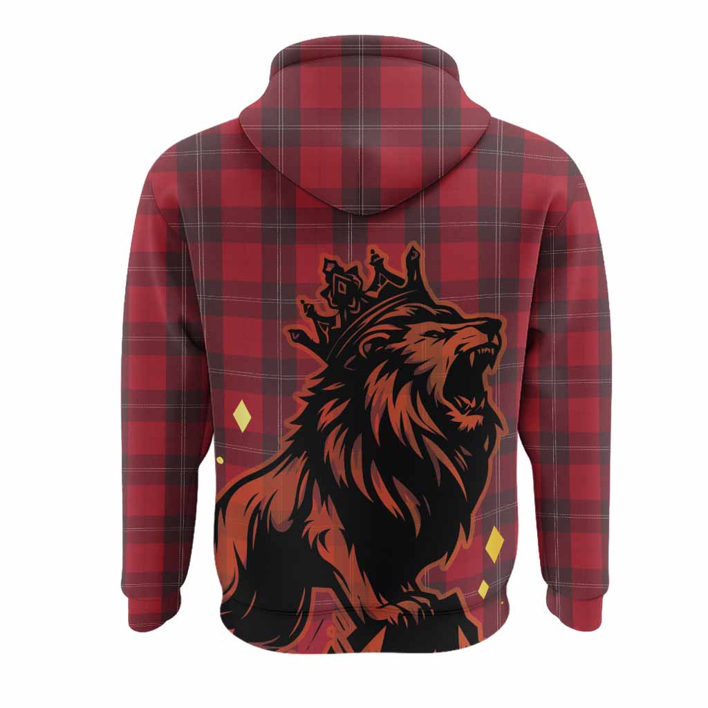 Ramsay Tartan Family Crest Hoodie Crowned Lion Roaring