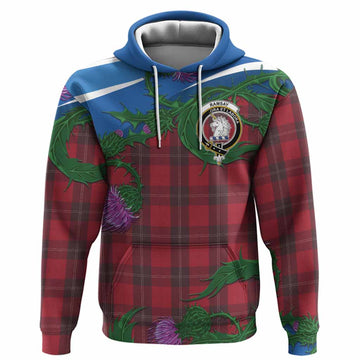 Ramsay Tartan Family Crest Hoodie Thistle in Minimalism