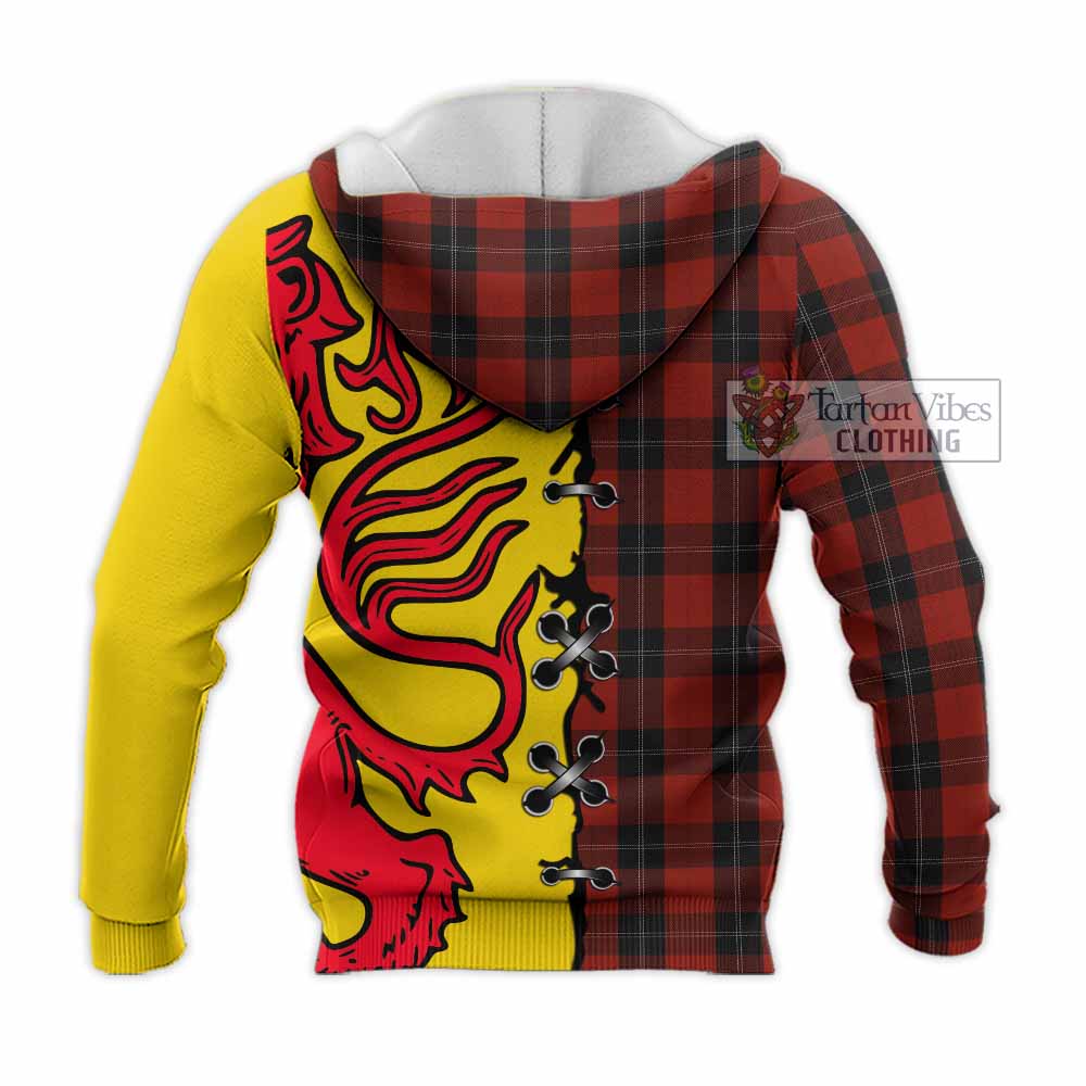 Ramsay Tartan Family Crest Knitted Hoodie Lion Rampant Honor - Tartan Vibes Clothing