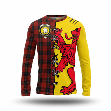 Ramsay Tartan Family Crest Long Sleeve T-Shirt Lion Rampant Honor