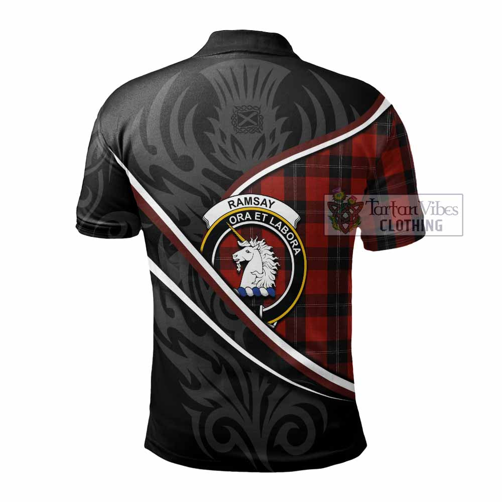 Ramsay Tartan Family Crest Polo Shirt Celtic Scottish Thistle Floral - Tartan Vibes Clothing