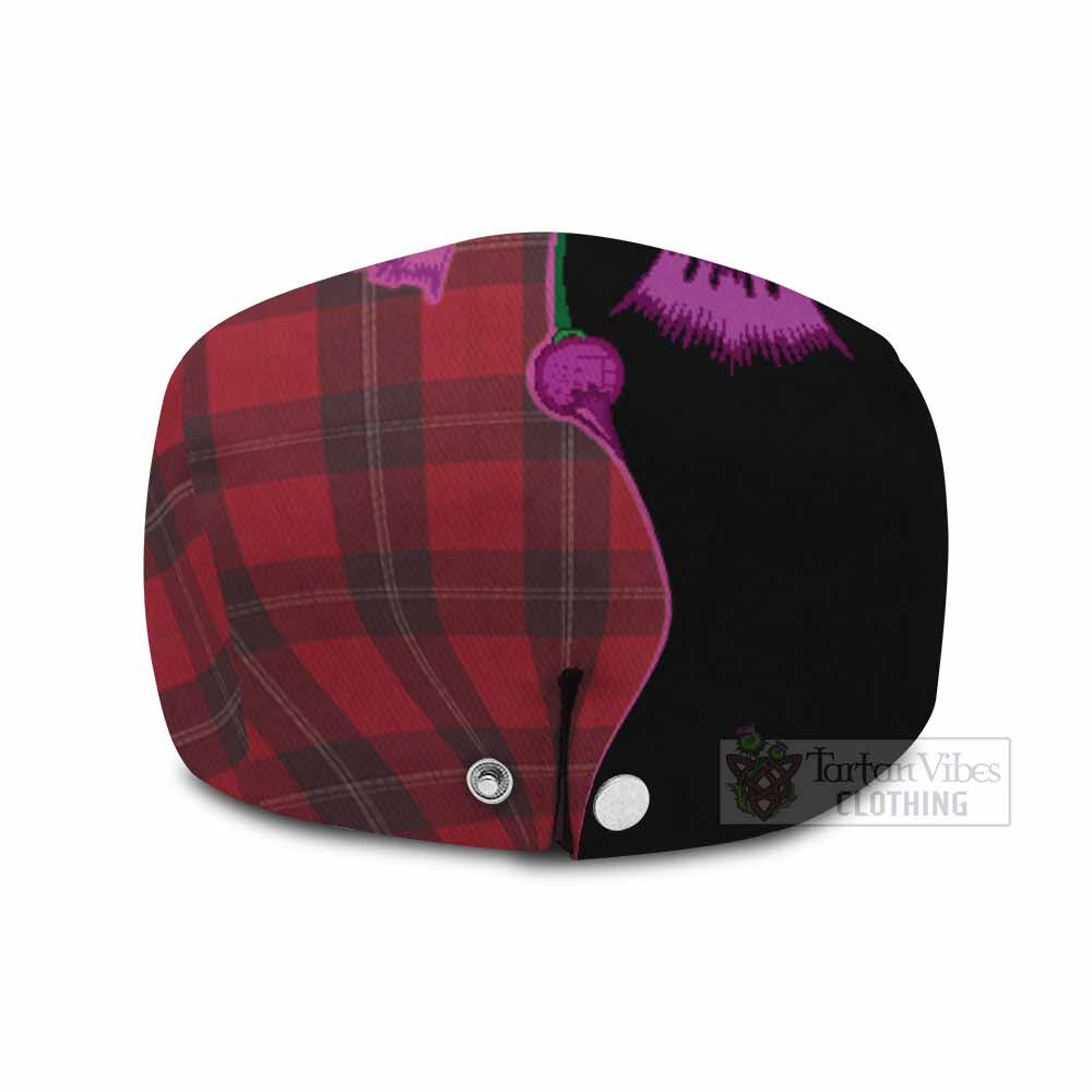 Ramsay Tartan Flat Cap, Jeff Cap Traditional Scottish Thistle