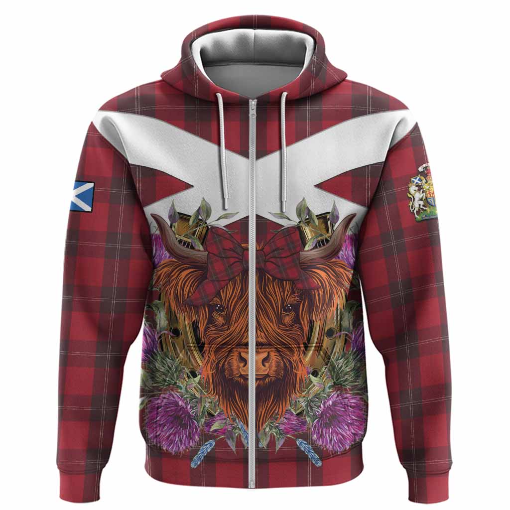Ramsay Tartan Hoodie Scottish Thistle Heilan Coo