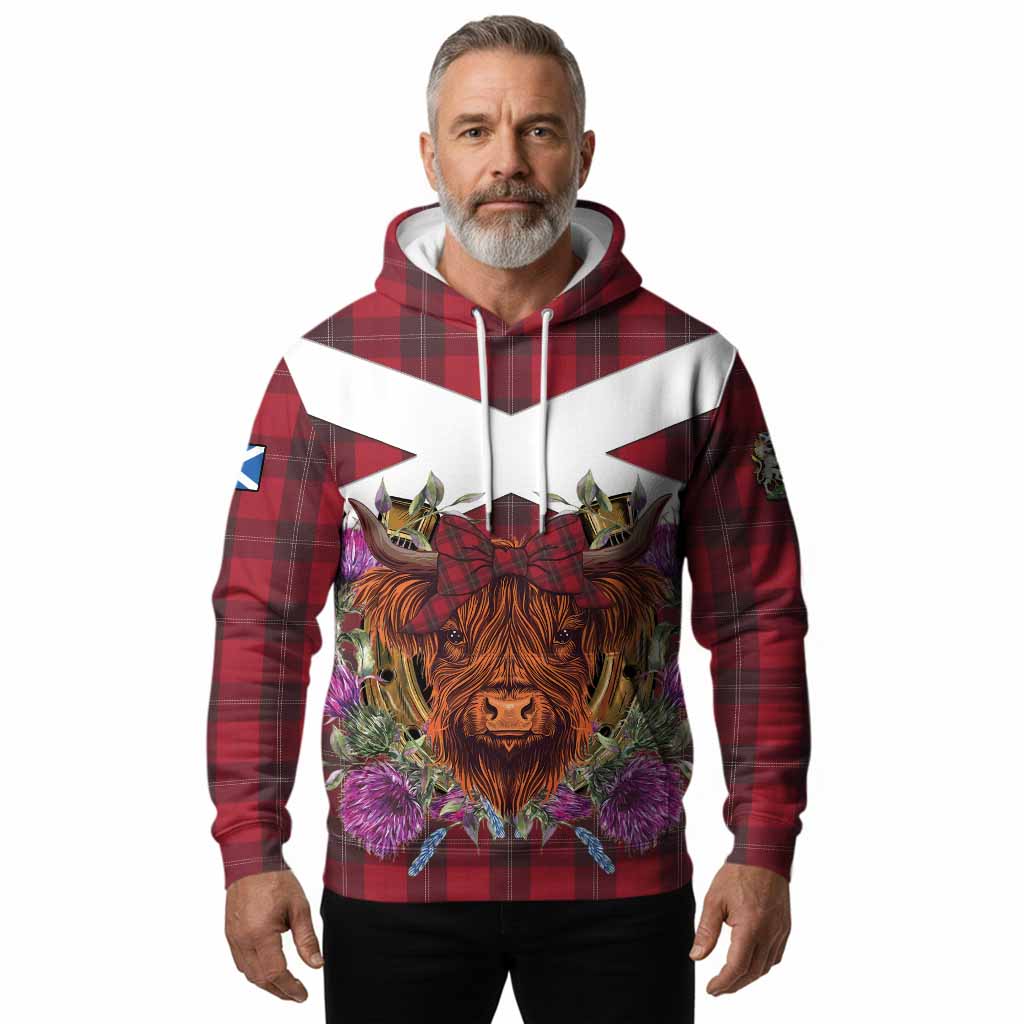 Ramsay Tartan Hoodie Scottish Thistle Heilan Coo