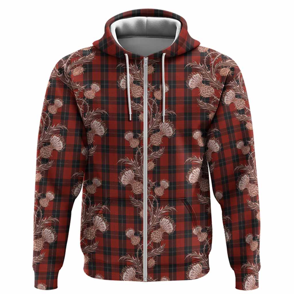 Ramsay Tartan Hoodie Seamless Scottish Thistle Flowers