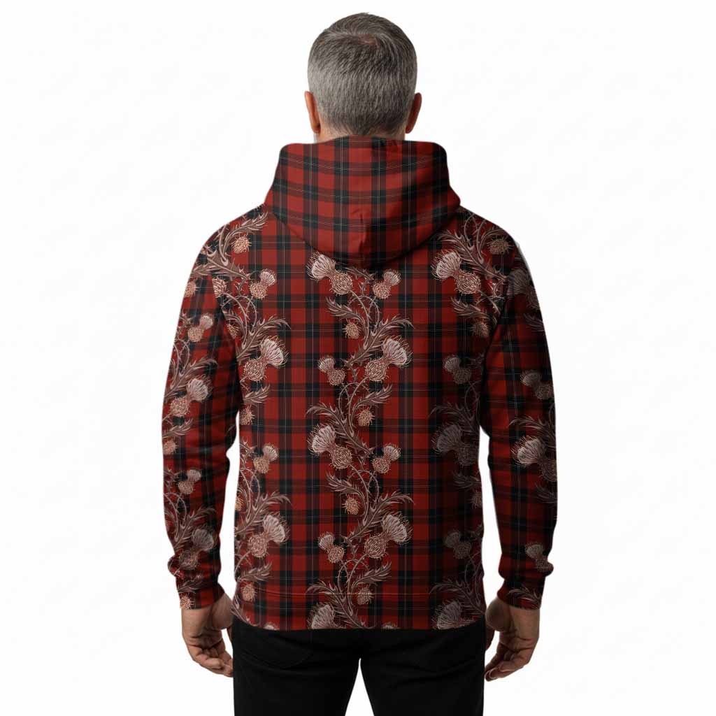 Ramsay Tartan Hoodie Seamless Scottish Thistle Flowers