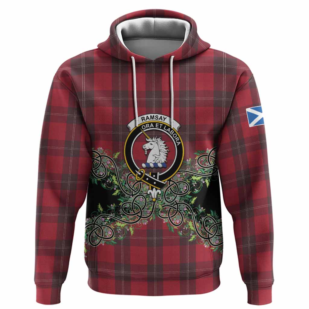 Ramsay Tartan Hoodie Thistle Scottish Spirit