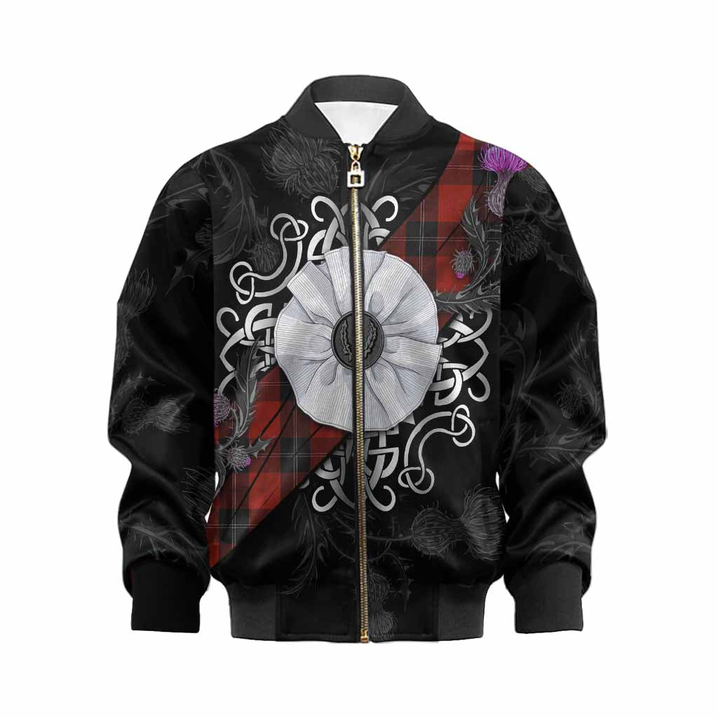 Ramsay Tartan Kid Bomber Jacket Jacobite White Rose Kid XS - Tartan Vibes Clothing