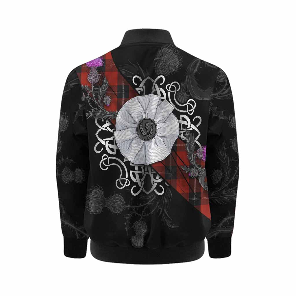 Ramsay Tartan Kid Bomber Jacket Jacobite White Rose Kid - Tartan Vibes Clothing