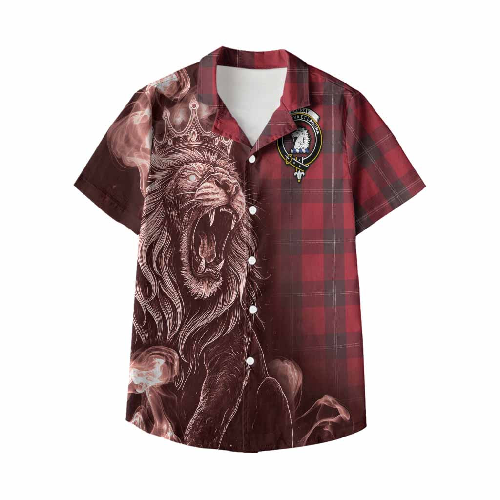Ramsay Tartan Kid Hawaiian Shirt Roaring Lion Heritage