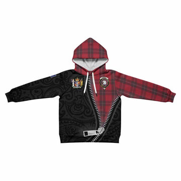 Ramsay Tartan Kid Hoodie New Zealand Pattern Unique Zipper Stylized