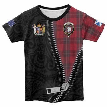 Ramsay Tartan Kid T-shirt New Zealand Pattern Unique Zipper Stylized