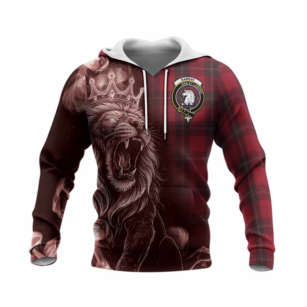 Ramsay Tartan Knitted Hoodie Roaring Lion Heritage