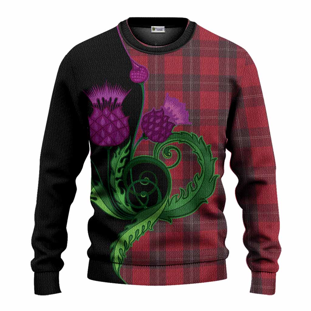 Ramsay Tartan Knitted Sweater Traditional Scottish Thistle