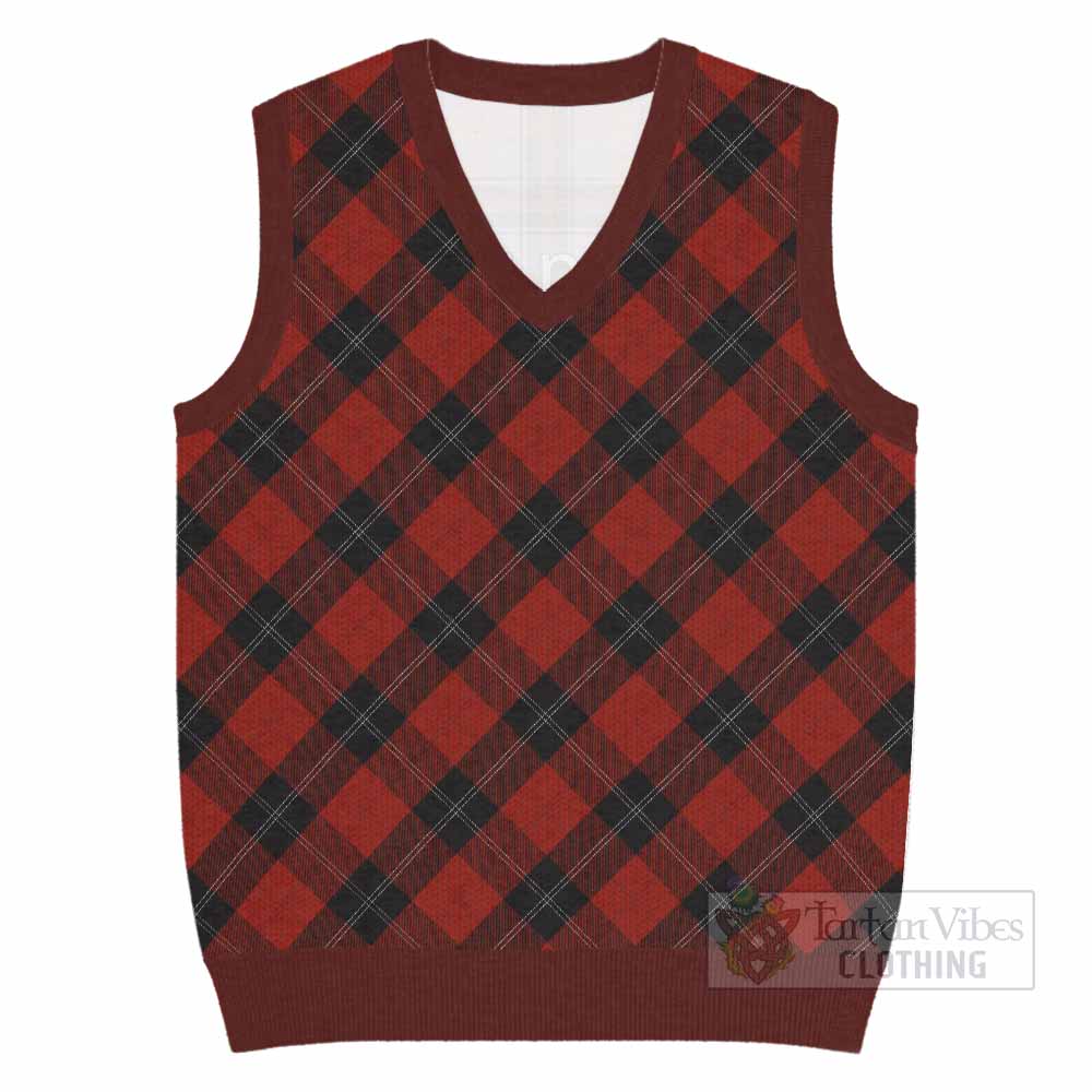 Ramsay Tartan  Knitted V-Neck Vest Cross Style