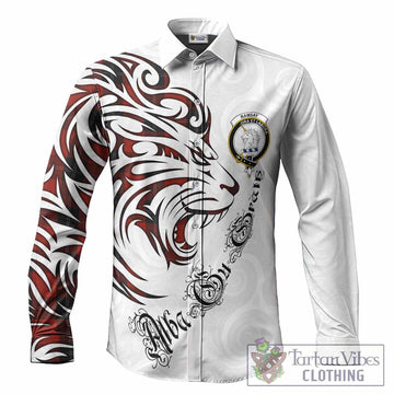 Ramsay Tartan Lion Roar Long Sleeve Button Shirts Alba Gu Brath with Celtic Motifs