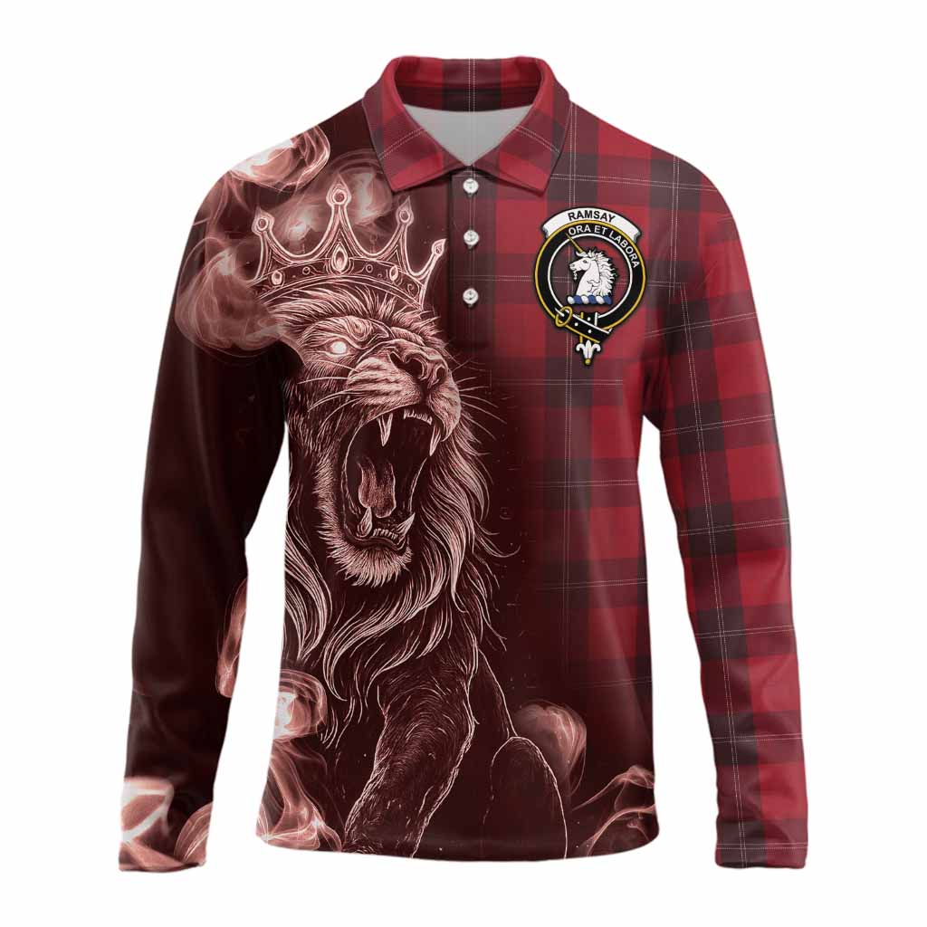 Ramsay Tartan Long Sleeve Polo Shirt Roaring Lion Heritage