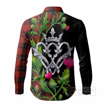 Ramsay Tartan Luckenbooth Long Sleeve Button Shirts Silver Heart Crown Thistle Floral - Tartan Vibes Clothing