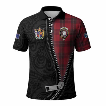 Ramsay Tartan Polo Shirt New Zealand Pattern Unique Zipper Stylized