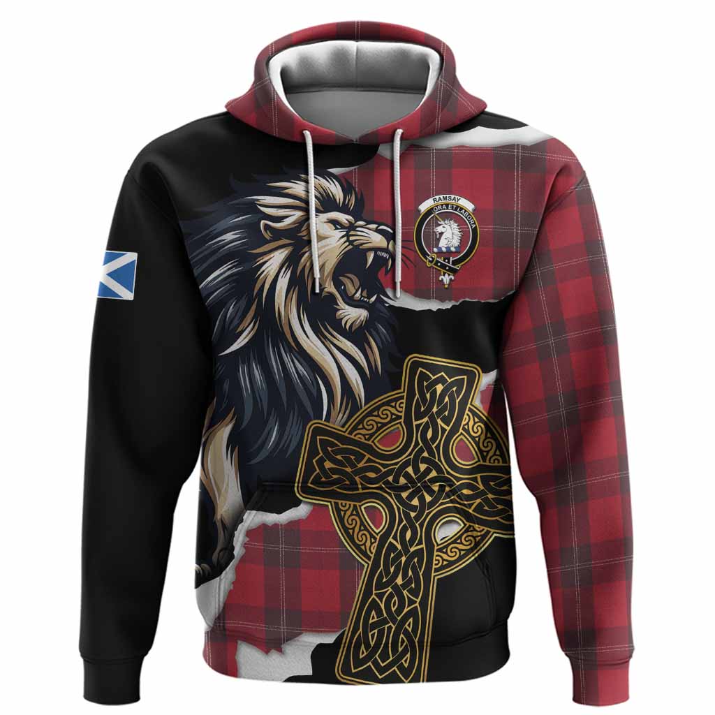 Ramsay Tartan Scottish Hoodie Lion Celtic Heritage