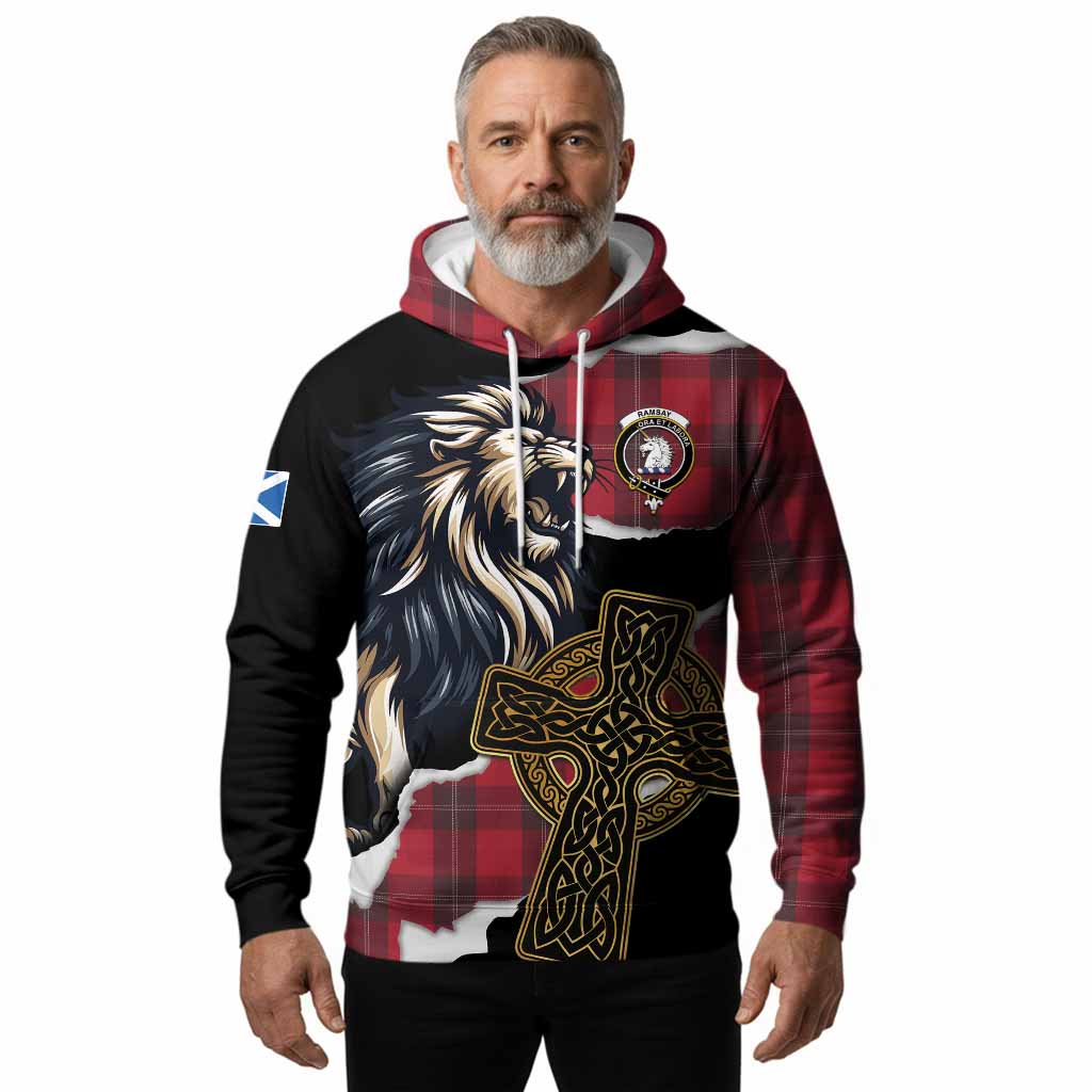 Ramsay Tartan Scottish Hoodie Lion Celtic Heritage