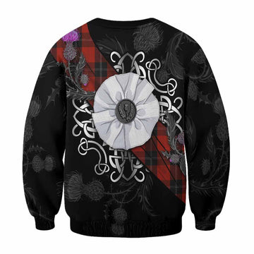 Ramsay Tartan Sweatshirt Jacobite White Rose - Tartan Vibes Clothing
