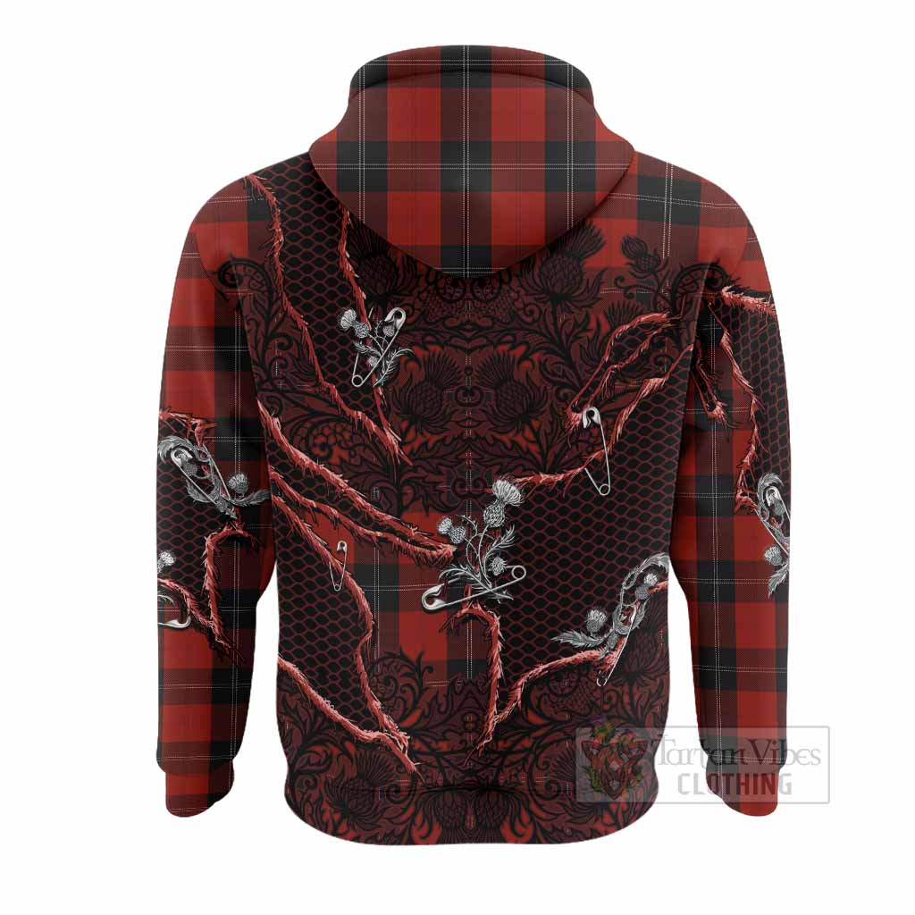 Ramsay Tartan Thistle Dark Gothic Hoodie - Tartan Vibes Clothing