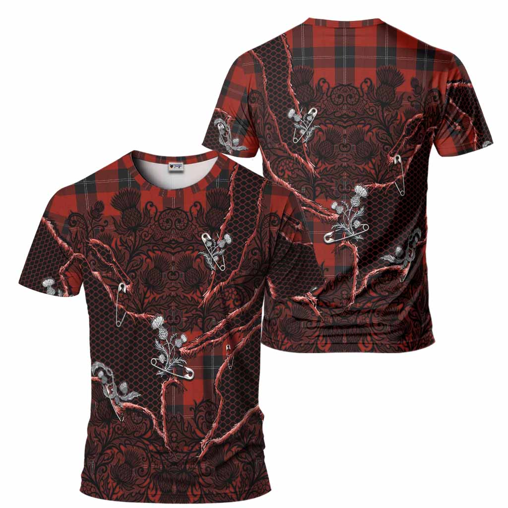 Ramsay Tartan Thistle Dark Gothic T-Shirt - Tartan Vibes Clothing
