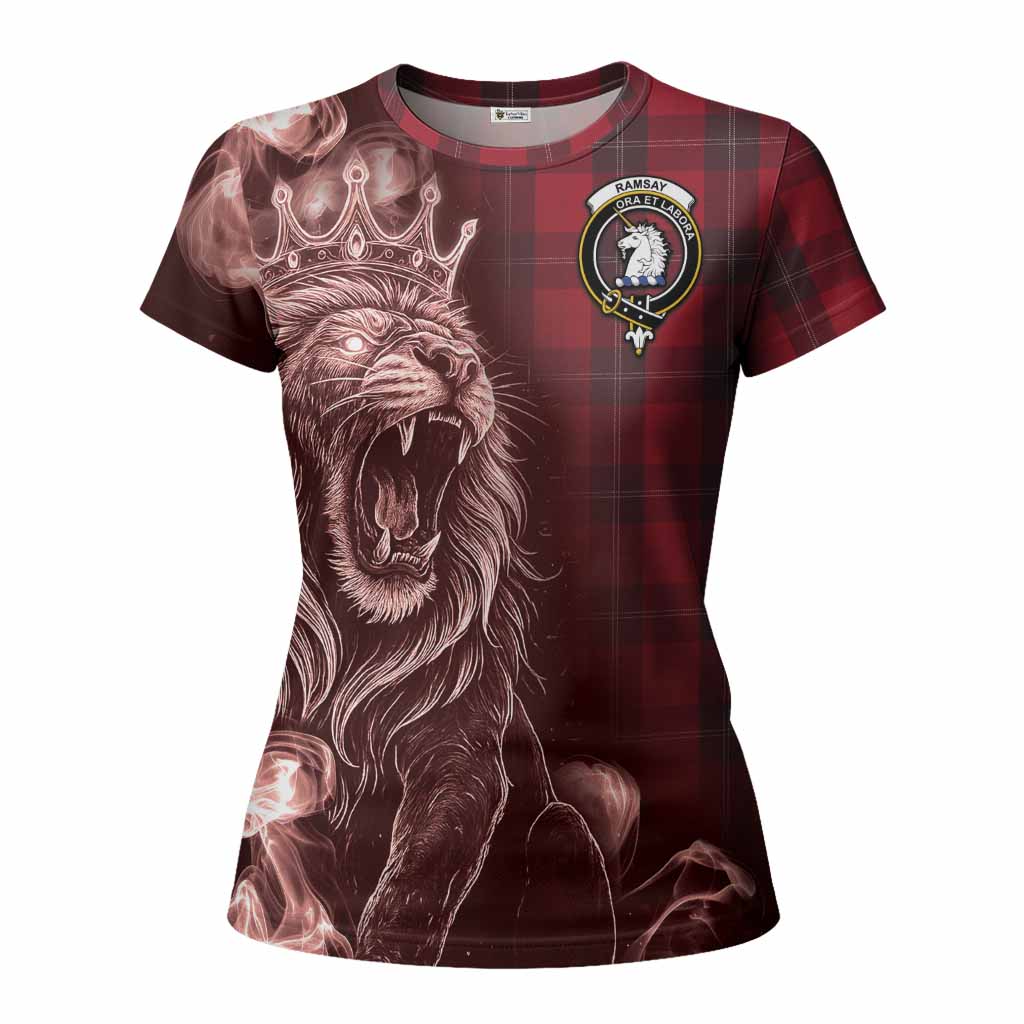 Ramsay Tartan Women T shirt Roaring Lion Heritage