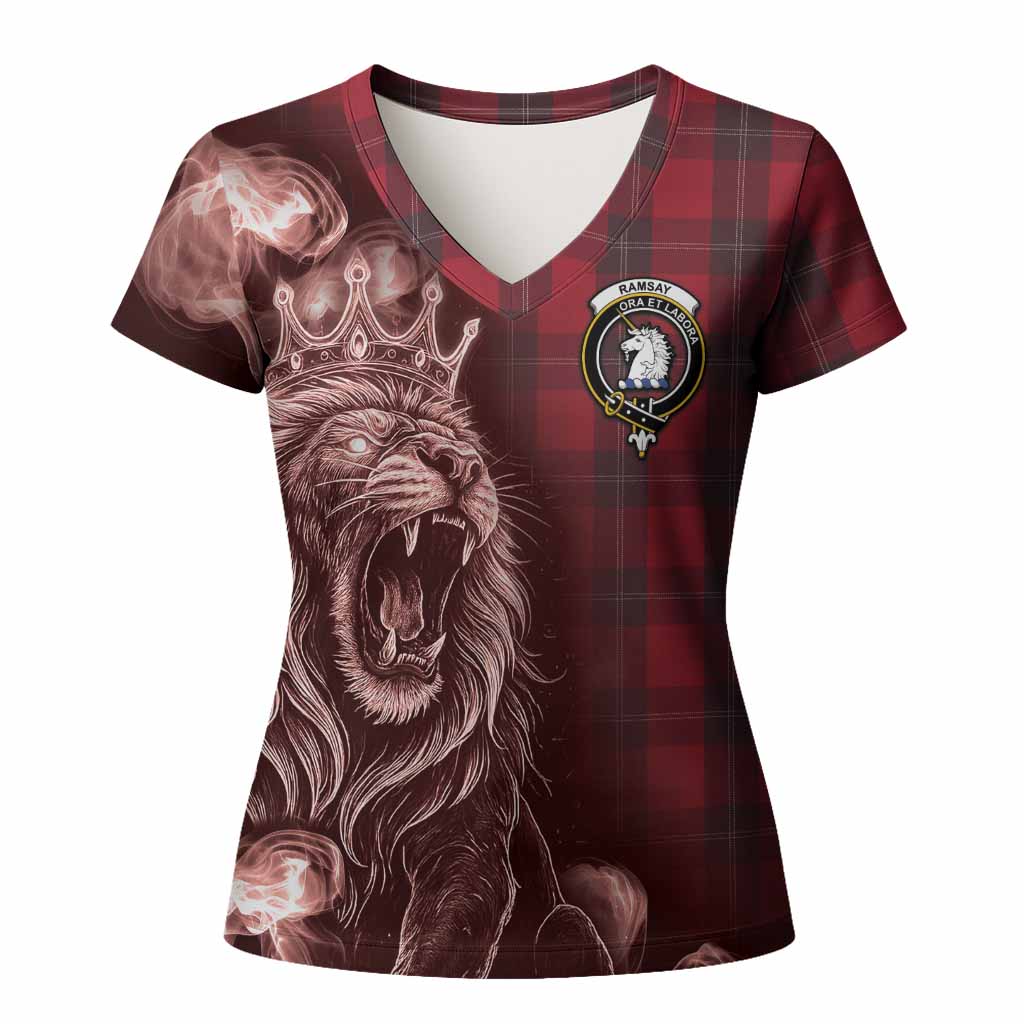 Ramsay Tartan Women T shirt Roaring Lion Heritage
