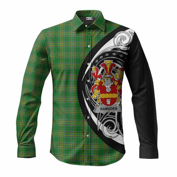 Tartan Vibes Clothing Ramsden Irish Clan Long Sleeve Button Shirt Celtic Circle Style