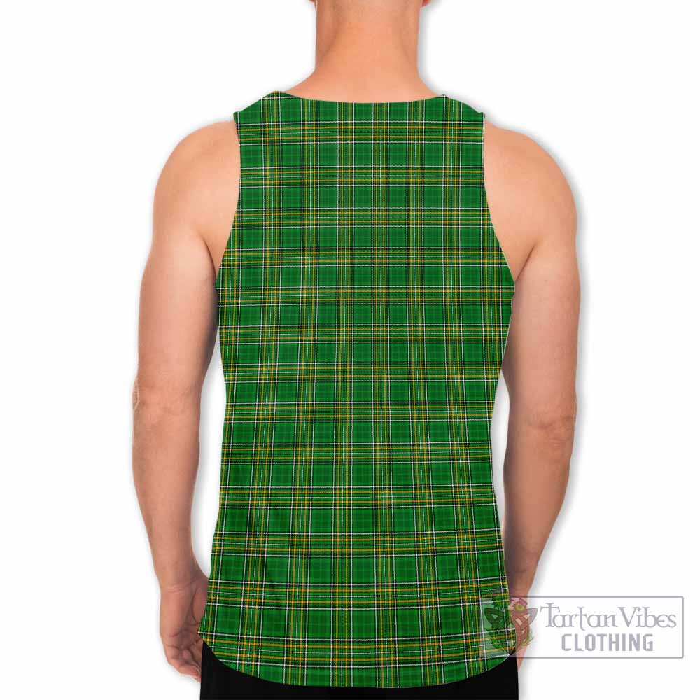 Tartan Vibes Clothing Ramsden Irish Clan Tartan Men's Tank Top with Coat of Arms