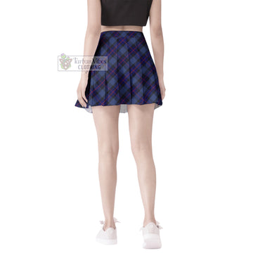 Rangers Tartan Women's Plated Mini Skirt Cross Style