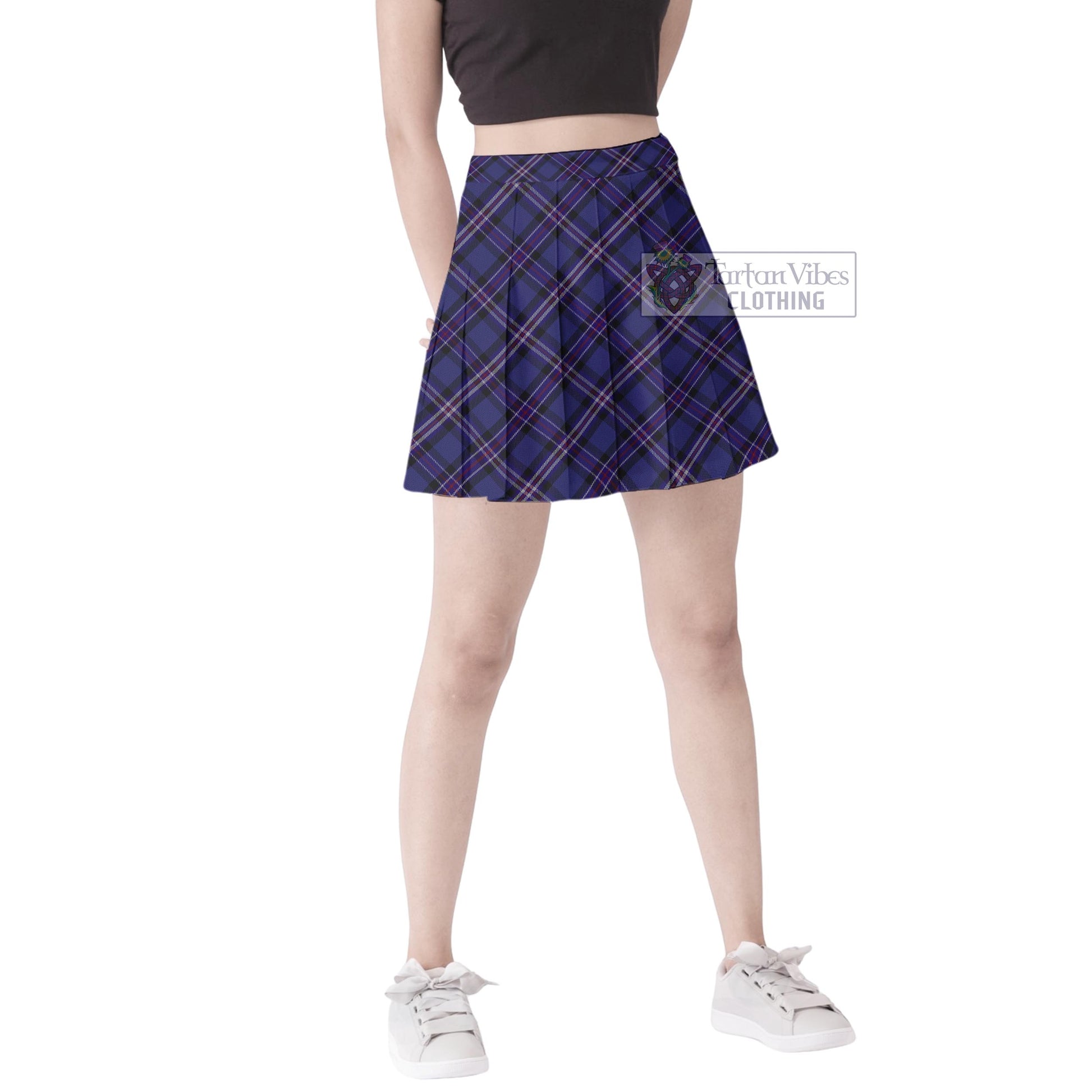 Rangers Dress Tartan Women's Plated Mini Skirt Cross Style Female - Tartan Vibes Clothing