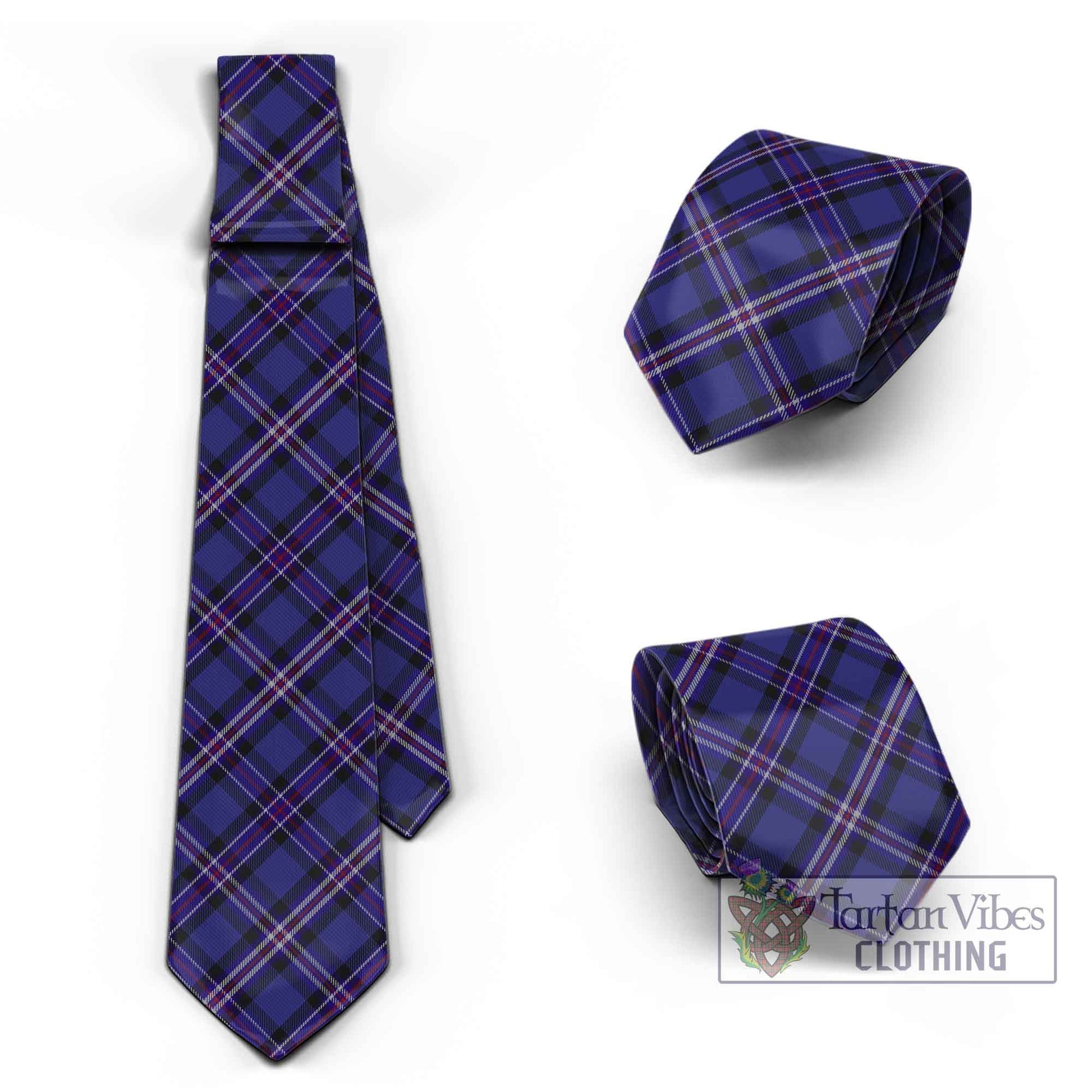 Rangers Dress Tartan Classic Necktie Cross Style Necktie One Size - Tartan Vibes Clothing
