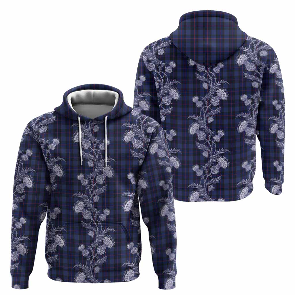 Rangers Tartan Hoodie Seamless Scottish Thistle Flowers