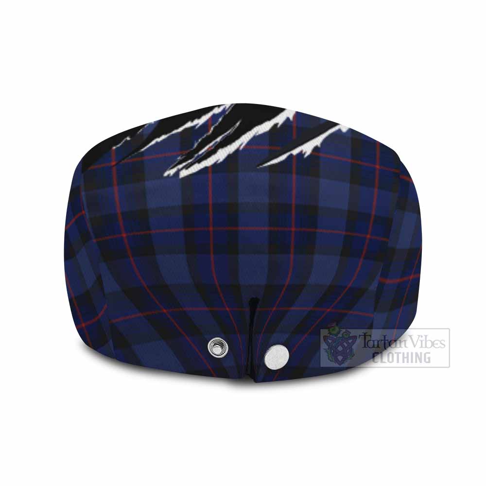Rangers Tartan Loch Ness Monster Flat Cap, Jeff Cap Celtic Knot Nessie Art