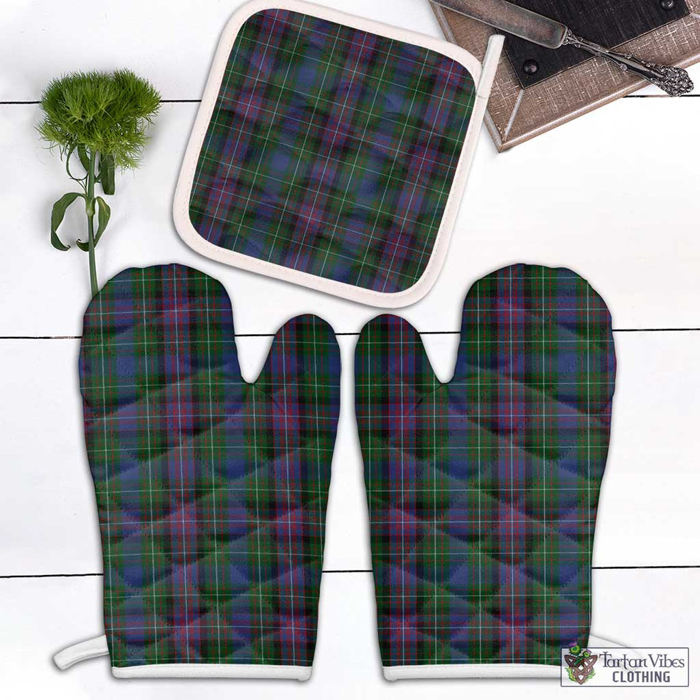Rankin Tartan Combo Oven Mitt & Pot-Holder Combo 2 Oven Mitt & 1 Pot-Holder Black - Tartan Vibes Clothing