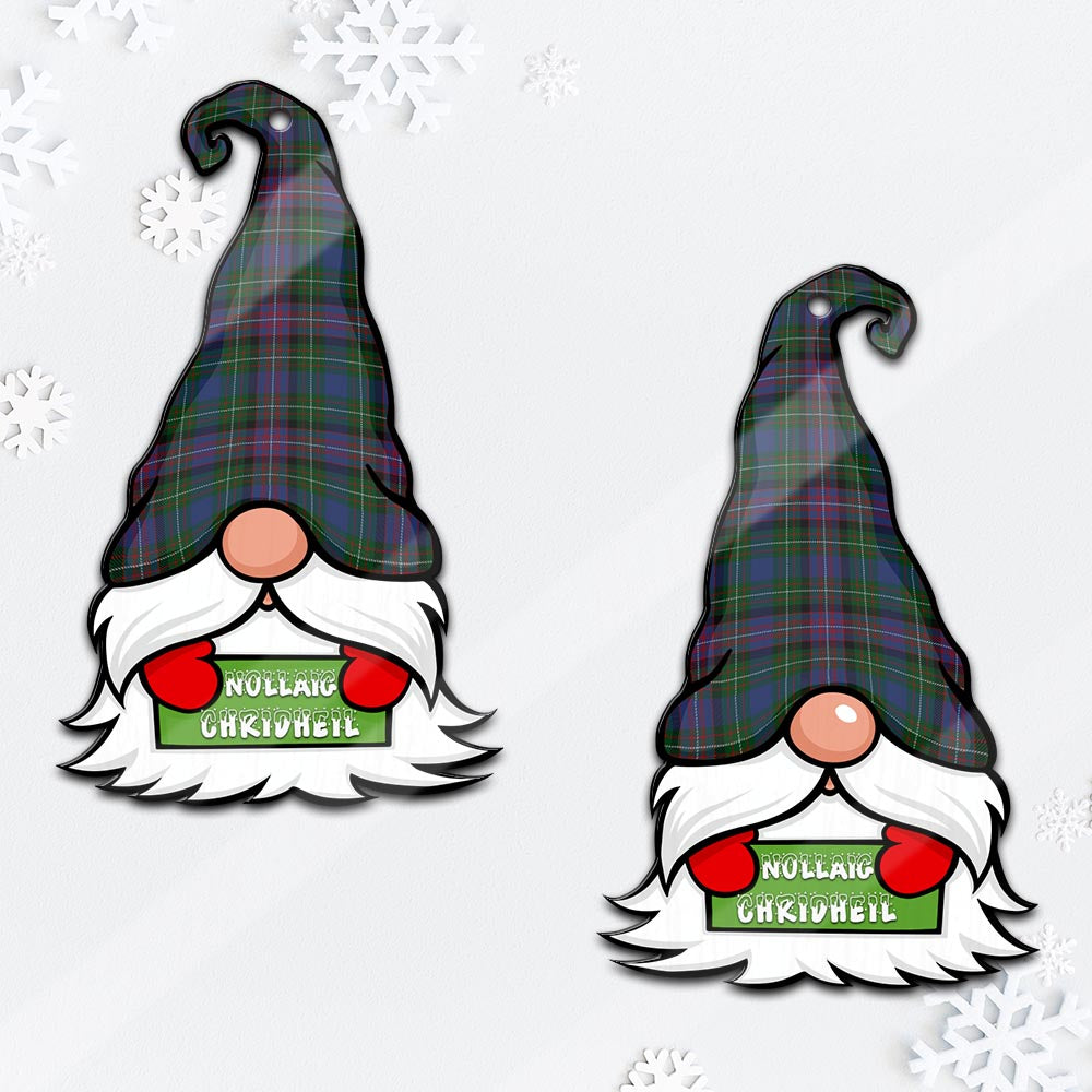 Rankin Gnome Christmas Ornament with His Tartan Christmas Hat Mica Ornament - Tartanvibesclothing Shop