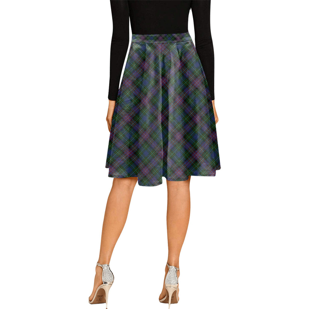 Rankin Tartan Melete Pleated Midi Skirt Cross Style - Tartan Vibes Clothing