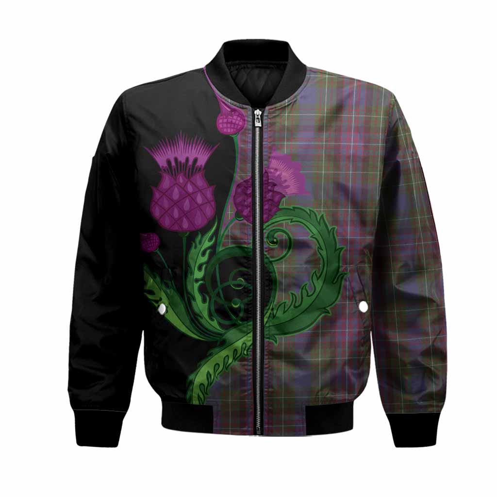 Rankin Tartan Bomber Jacket Traditional Scottish Thistle
