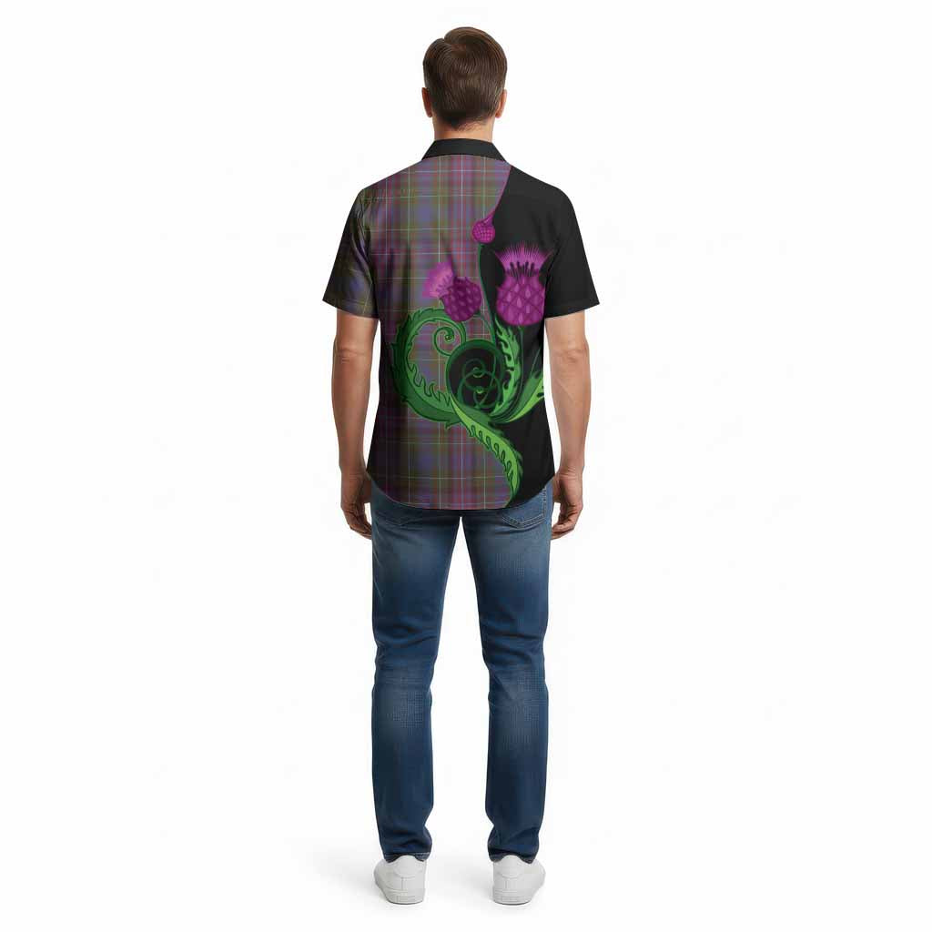 Rankin Tartan Cotton Hawaiian Shirt Traditional Scottish Thistle