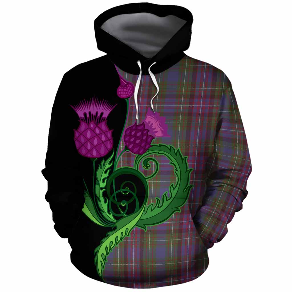 Rankin Tartan Cotton Hoodie Traditional Scottish Thistle