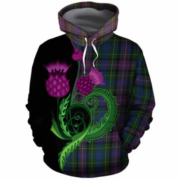 Rankin Tartan Cotton Hoodie Traditional Scottish Thistle