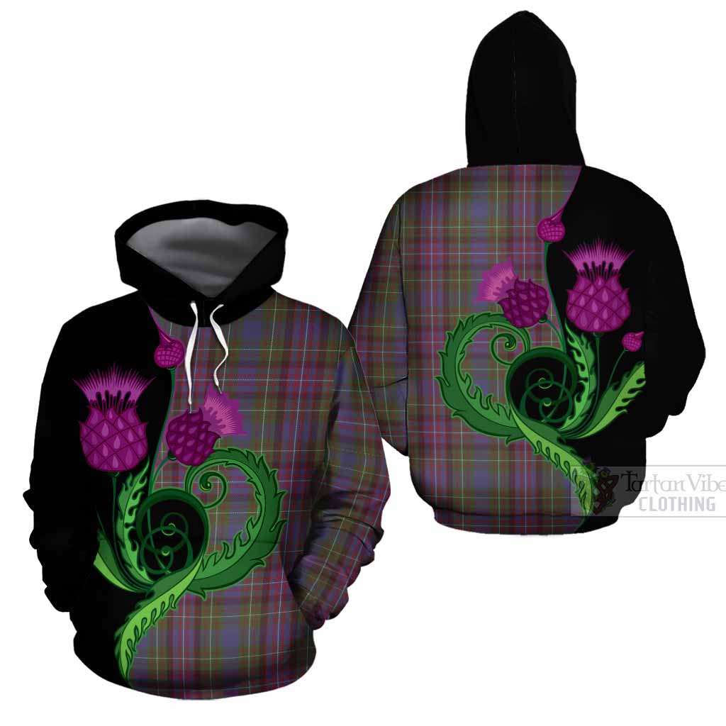 Rankin Tartan Cotton Hoodie Traditional Scottish Thistle