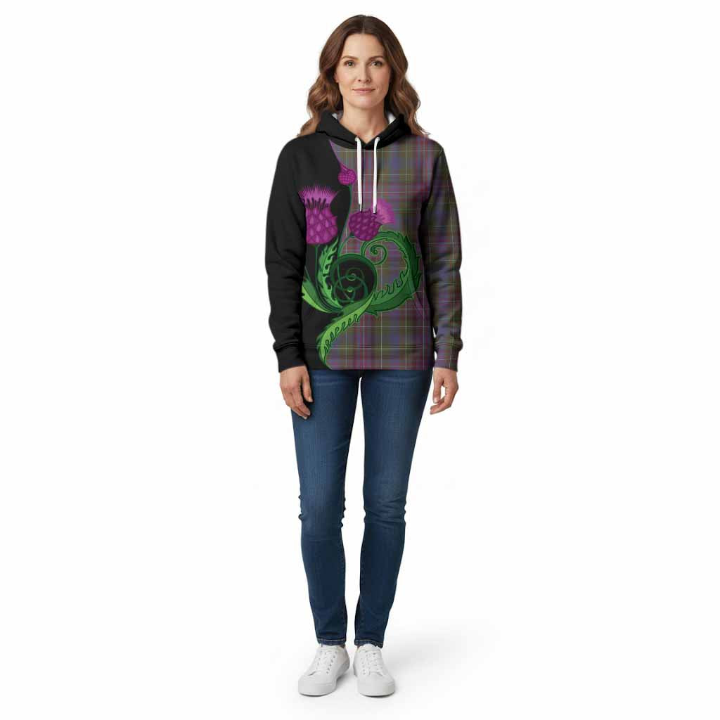 Rankin Tartan Cotton Hoodie Traditional Scottish Thistle