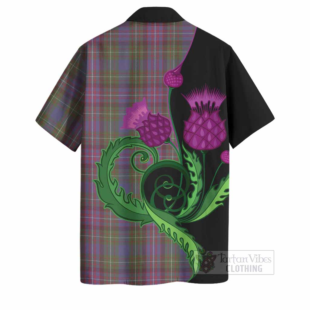 Rankin Tartan Hawaiian Shirt Traditional Scottish Thistle
