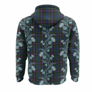 Rankin Tartan Hoodie Seamless Scottish Thistle Flowers